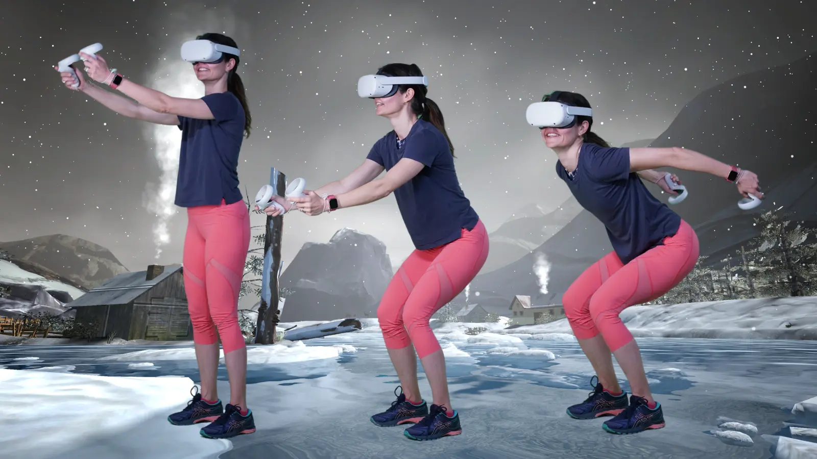 personne faisant du ski en VR